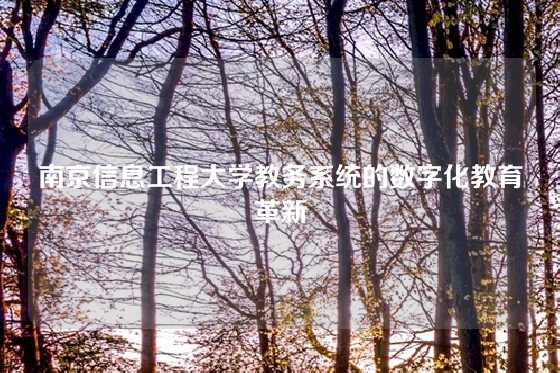 南京信息工程大学教务系统的数字化教育革新
