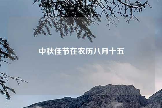 中秋佳节在农历八月十五